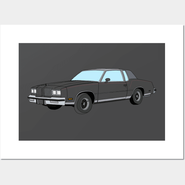 Hand Drawn Oldsmobile Cutlass Supreme Wall Art by ItsRTurn